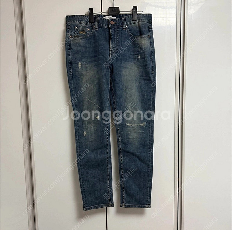 플랙(PLAC)남성 청바지 슬림 크롭 데님팬츠 (M33...--0