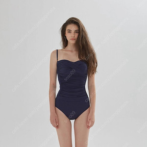 안단테나인 코르셋 원피스 수영복 네이비