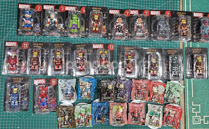 Happy RBRICK 베어브릭 캡틴 아메리카 아이언 ...--0