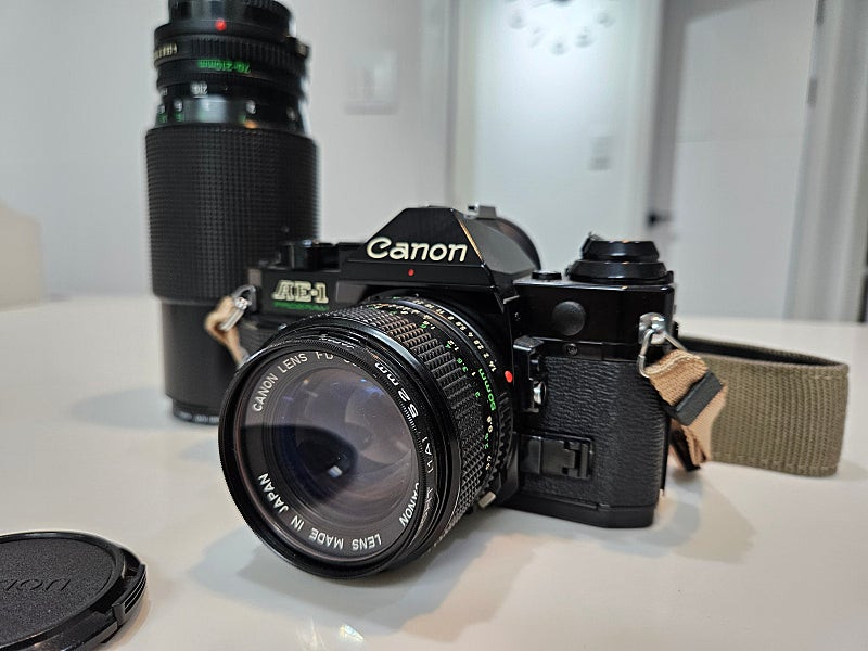 (특A++) 캐논 AE-1 프로그램 필름 카메라 줌 렌즈 플래쉬 세트 이미지