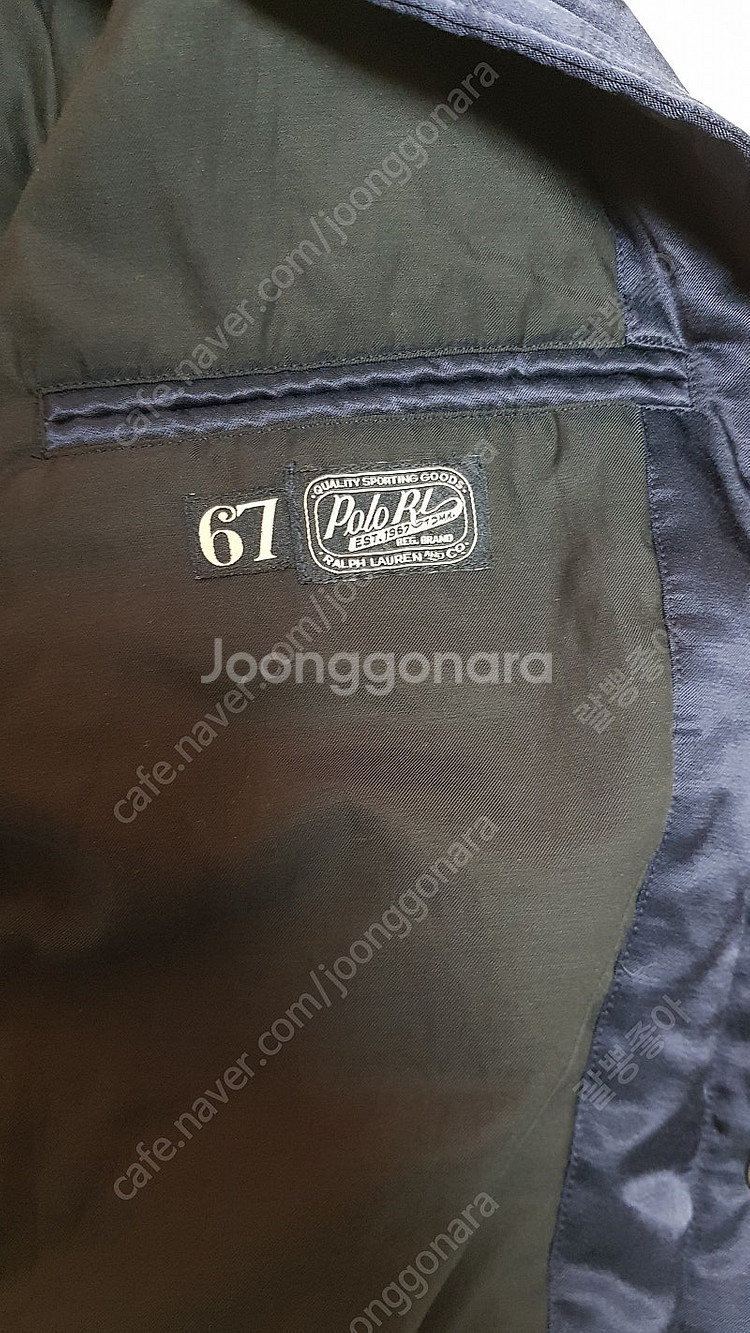 [L] 폴로 뉴욕 새틴 바시티 자켓 팝니다.--3