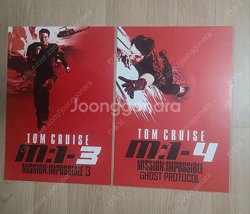 <미션 임파서블> 시리즈 일러스트 포스터 3,4편 세트 팝니다.--0