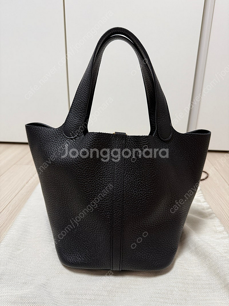 에르메스 피코탄 22 금장 블랙--1