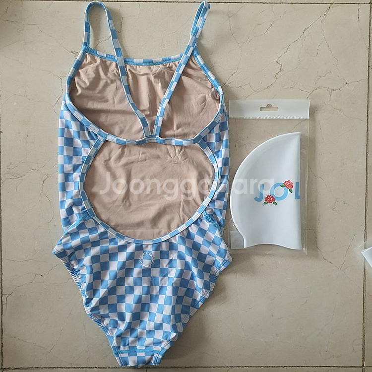 졸린 신 로지수모 + 리얼리굿스윔 체커보드 스카이블루 ...--1
