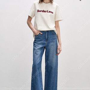 한섬 시스템 워시드 와이드 데님 팬츠/64