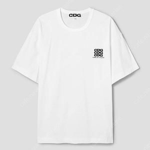 (새상품)CDG 꼼데가르송 오버사이즈 반팔티 화이트 S