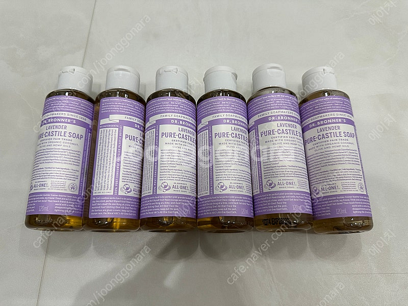 닥터브로너스 캐스틸 솝 라벤더 120ml 6개--0