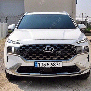 16,632 km 싼타페 중고 더 뉴 싼타페 가솔린 2.5T 2WD 캘리그래피 중고차 리스 가능 차량 흰색