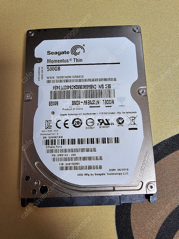 시게이트 2.5인치 노트북용 하드 500GB hdd--0