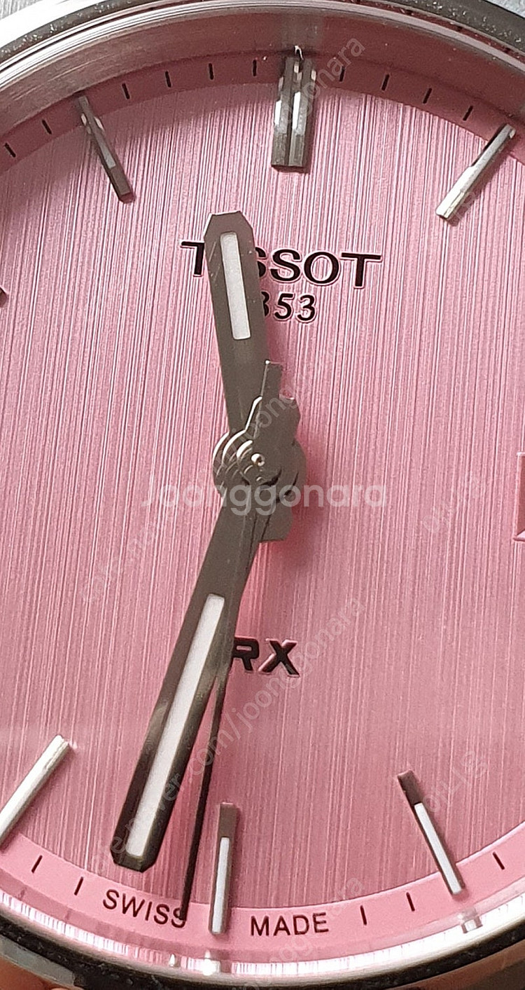 (새상품)티쏘 PRX 35mm 쿼츠 핑크/분홍--2