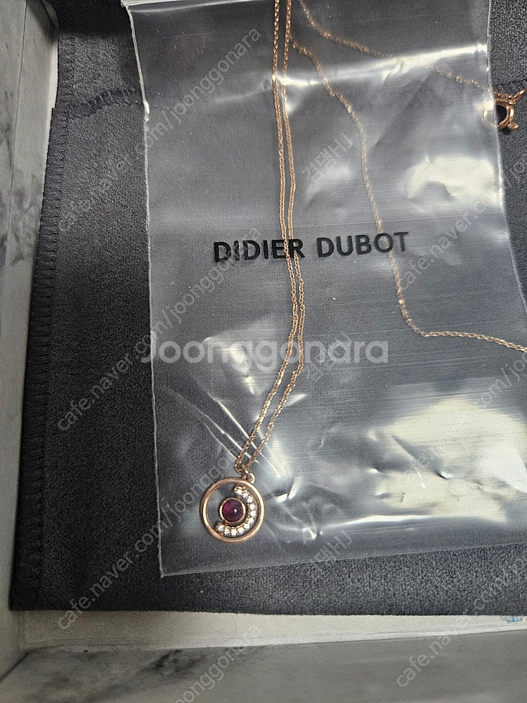 디디에두보 드봉디디 탄생석 목걸이 루비 14K--2