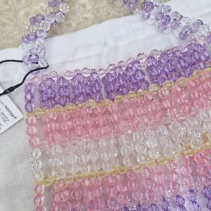 ZARAMADE 코스모폴리탄줄라이 예지님 착용가방 보고 따라서 구입한 반짝반짝 고급지고 영롱한 리얼 백수정같은 구슬 비즈 스팽글 토드백 미니백 판매해요(새것/가로18세로16정도/소
