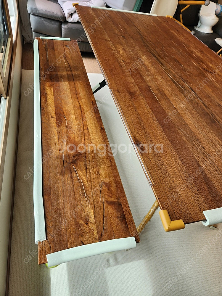 까사미아 원목 6인 식탁(테이블) + 3인 의자벤치--6