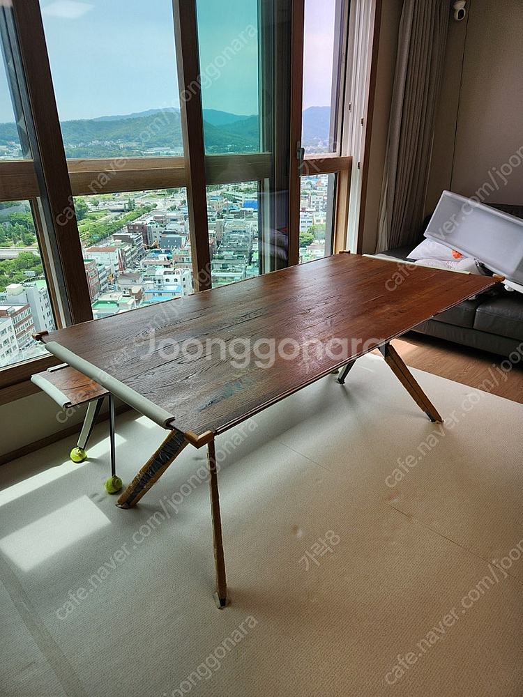 까사미아 원목 6인 식탁(테이블) + 3인 의자벤치--7