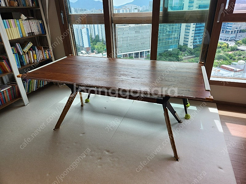 까사미아 원목 6인 식탁(테이블) + 3인 의자벤치--9