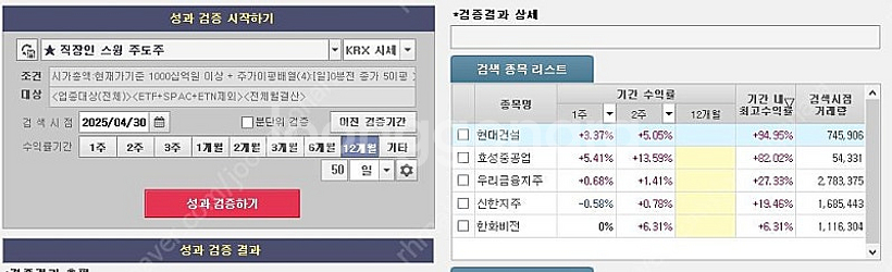 키움 직장인 주도주 스윙 검색조건식 판매 (계좌공개)--7