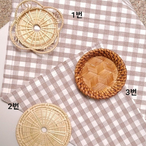 태국 라탄 코스터 컵받침 (새 상품)
