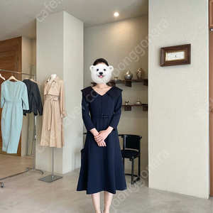 브라이드앤유 실크넥 카라 원피스 1사이즈(55)