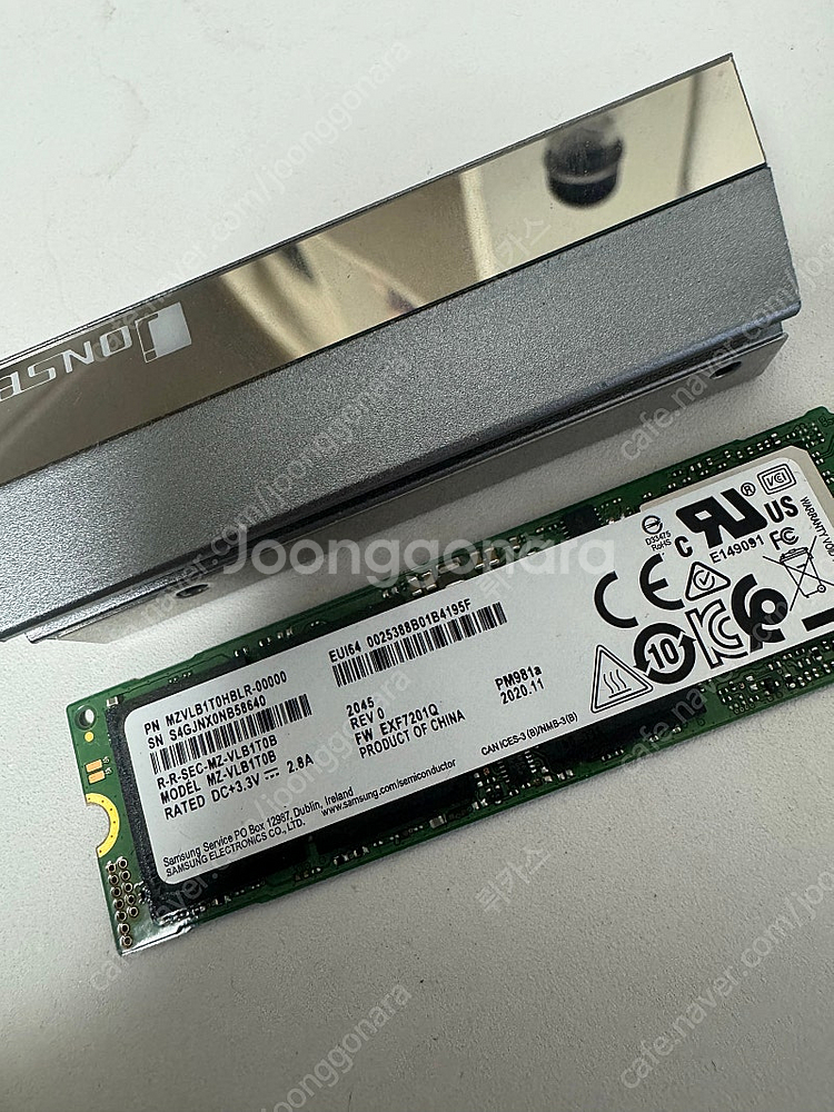 삼성 M.2 SSD PM981a 1TB + 방열판--0