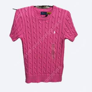 폴로 랄프로렌 여성 반팔 꽈배기 니트 스웨터 새상품 XS