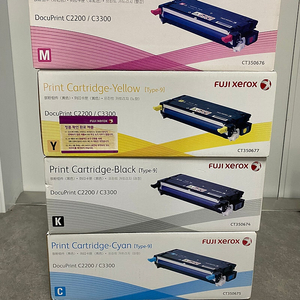 후지제록스 DocuPrint C2200 / C3300 프린터 정품 토너 CT350674 CT350675 CT350676 CT350677