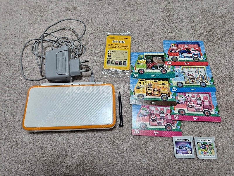닌텐도 뉴 2ds xl 화이트오렌지 +포켓몬스터문+튀어...--0