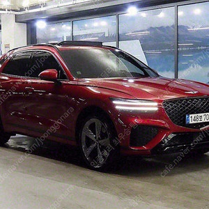 제네시스 GV70 중고차 할부 제네시스 중고차 빨간색 2021년식 37,269km 3.5T 가솔린 AWD 스포츠 주말 출고가능