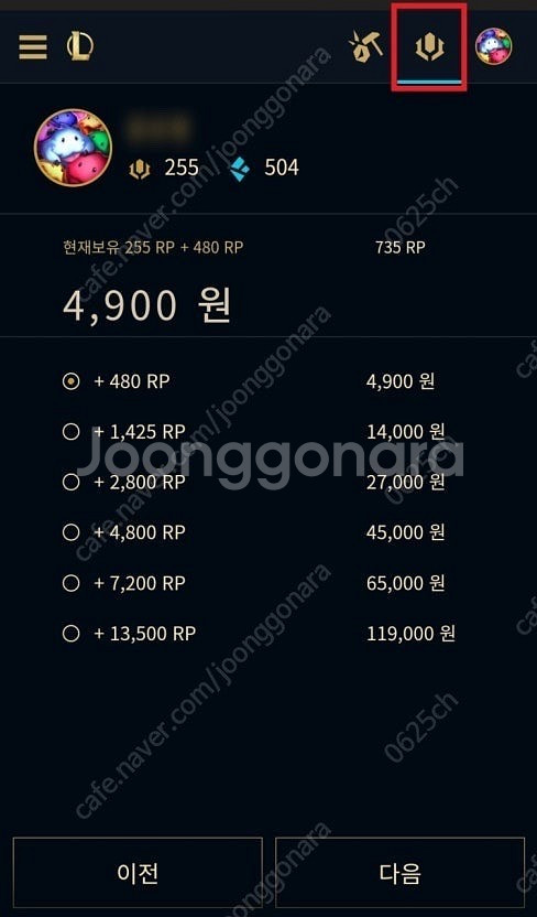 롤rp 1:6구매합니다--0