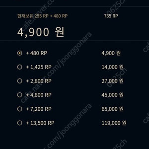 롤rp 1:6구매합니다