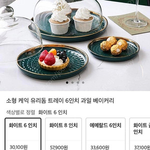 글라스 돔뚜껑(지름19cm)
