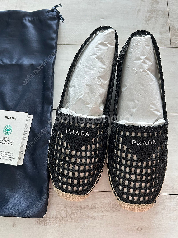 프라다 prada 크로셰 에스파듀 슬립온 37(235-...--5