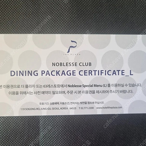 더플라자호텔 세븐스퀘어 뷔페식사권 2인