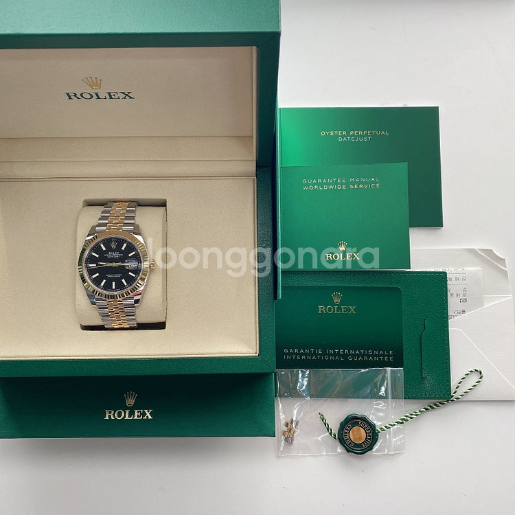 [팝니다][새제품] 롤렉스 데이트저스트 검판바 콤비 41mm 126333 - 2025년식--5