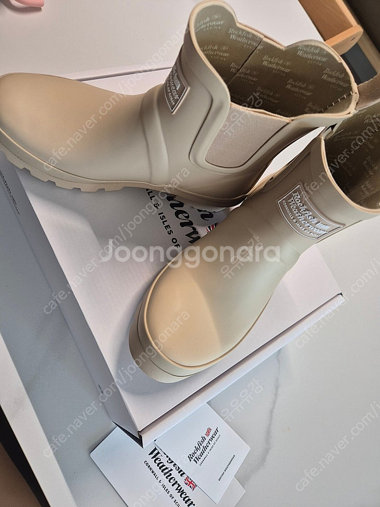 락피쉬 뉴오리지널 첼시 레인부츠 베이지--0