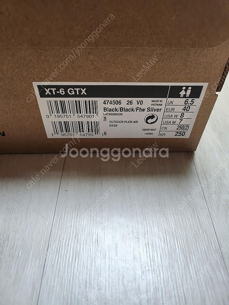 살로몬 XT-6 고어텍스 GTX 블랙/실버 250 , ...--1