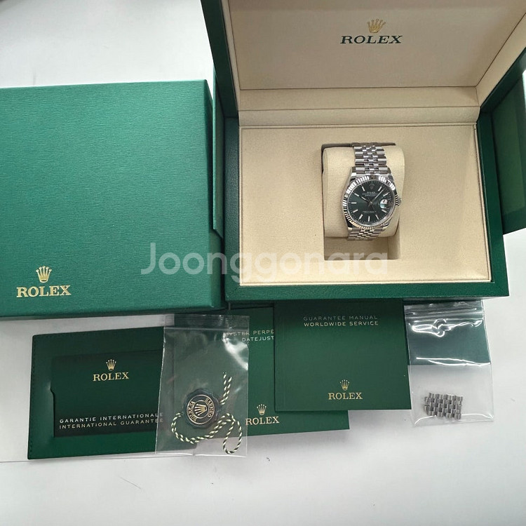 [팝니다] [새제품] 롤렉스 데이트저스트 36mm 민트 그린 바 인덱스 126234 - 2025년 (10000484...--6