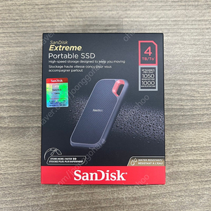 샌디스크 포터블 외장 SSD E61 4TB 블랙