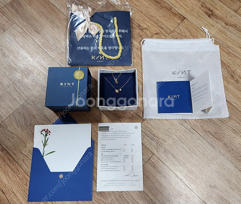 킨트 KINT 14K 장미 플라워 목걸이+프리미엄 선물...--0