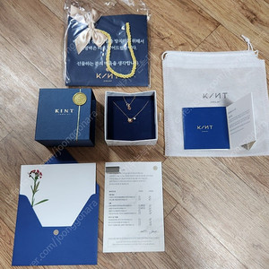킨트 KINT 14K 장미 플라워 목걸이+프리미엄 선물 패키지(미착용)
