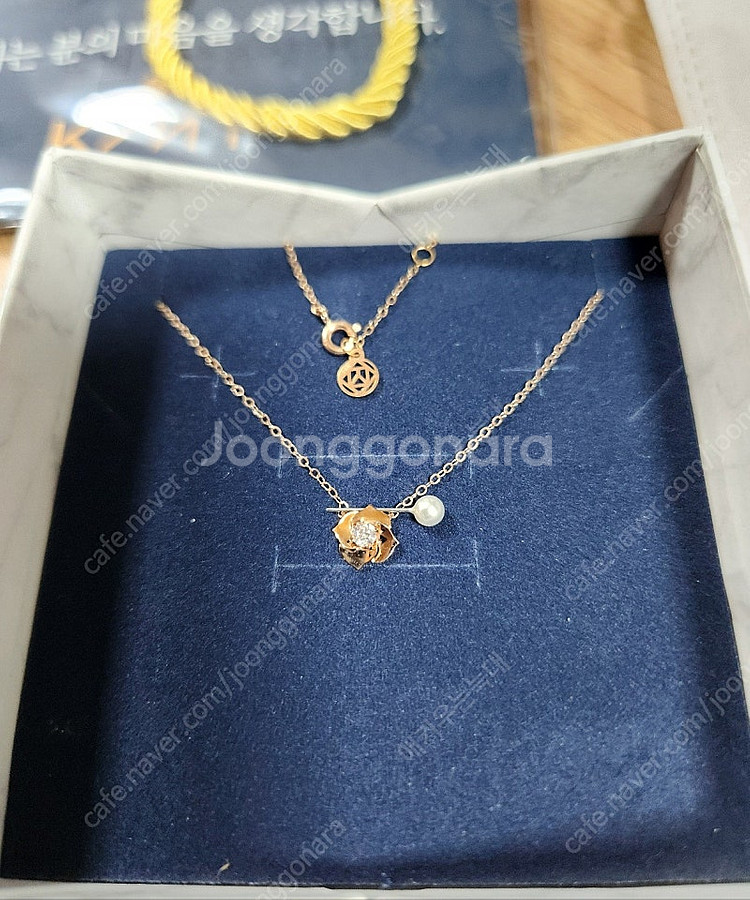 킨트 KINT 14K 장미 플라워 목걸이+프리미엄 선물...--3