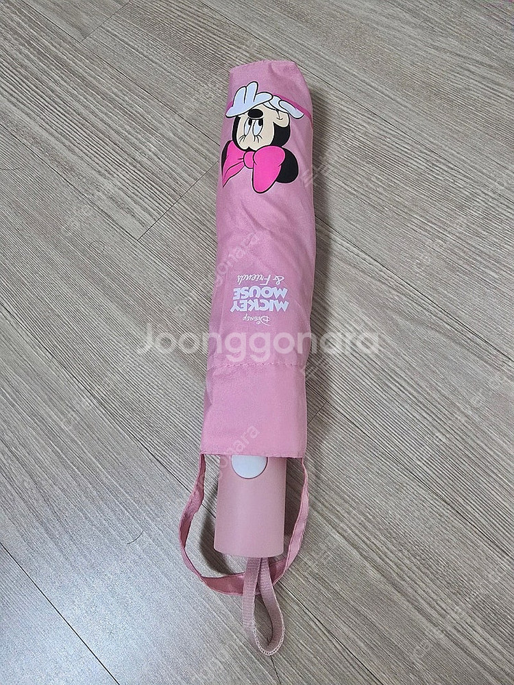 미니마우스 3단 완전 자동 우산 핑크 팔아요--0