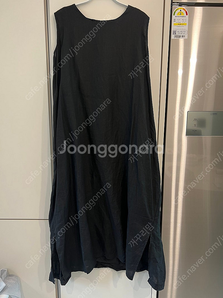 A라인 민소매 나시 린넨 롱 맥시원피스!! 블랙칼라 사...--2