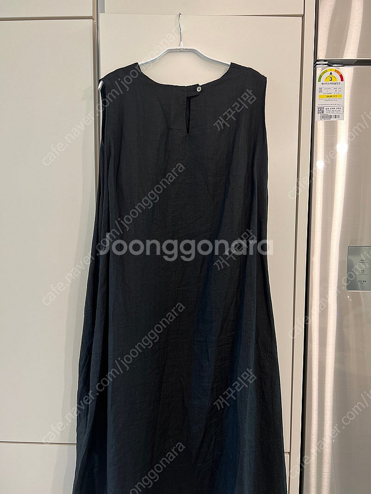 A라인 민소매 나시 린넨 롱 맥시원피스!! 블랙칼라 사...--5