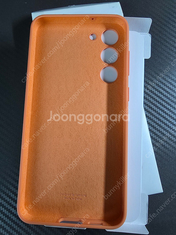 갤럭시 S23플러스 정품 실리콘 오렌지 케이스--3