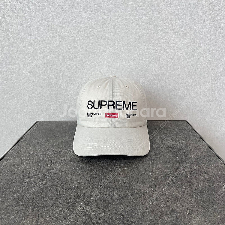 슈프림 21FW EST.1994 워시드 스톤 볼캡 모자--0