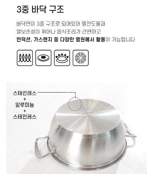 루미나스 풀스텐 인덕션가능 냄비3종 18편수 20양수 ...--7