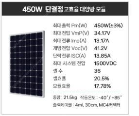 450w 태양광패널 새상품 판매--0