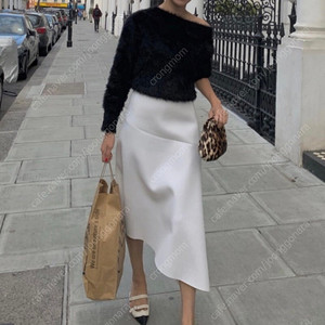 비그레이 비대칭스커트