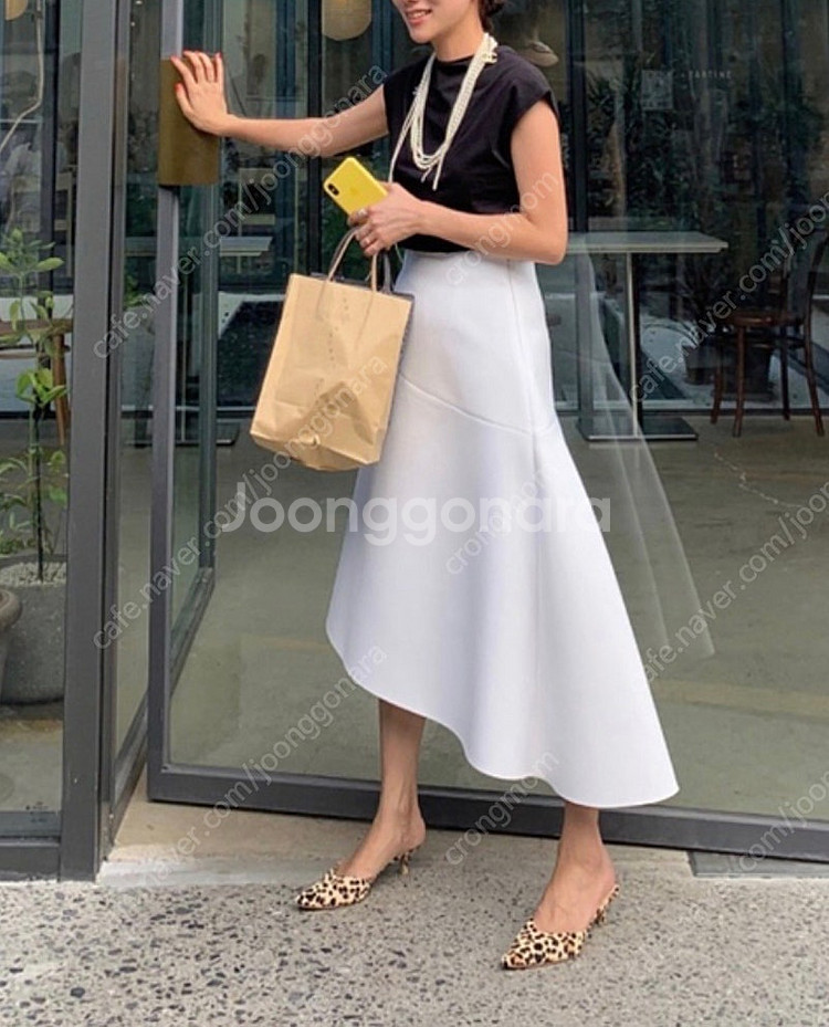 비그레이 비대칭스커트--1