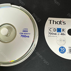 다이요유덴 That's CD 700MB 48x 세라믹 코팅 공CD 3장 팝니다.